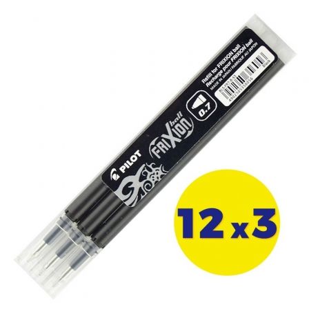 Pilot Recambio Bolígrafo Frixion 0.7 Negro Pack 36 Unidades Pilot Recambio Bolígrafo Frixion 0.7 Negro Pack 36 Unidades